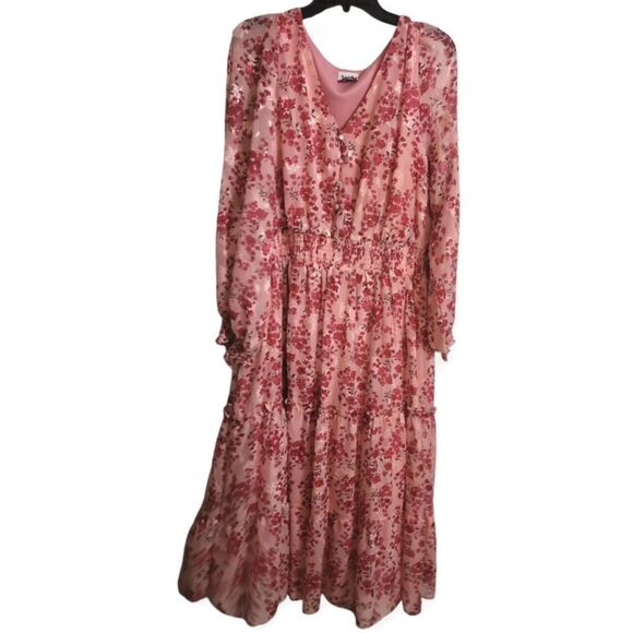 NWT Altar’d State Arula Floral Girly Ruffle Tiered Maxi Dress Size 2X - Picture 4 of 4